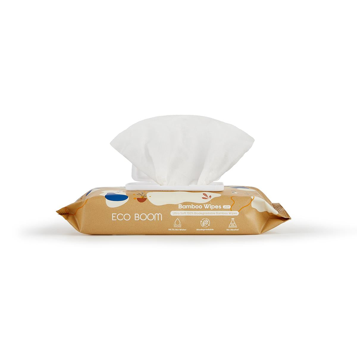 Toallitas biodegradables de Bambú Ecoboom 60 uds
