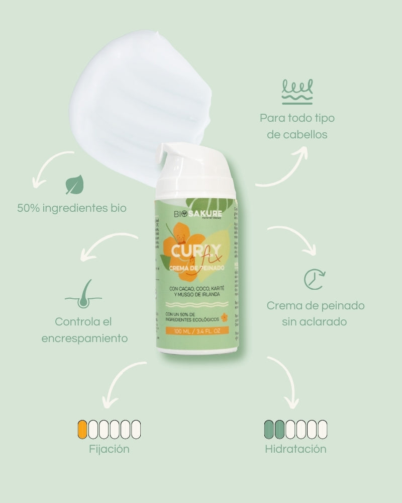 Crema De Peinado Para Rizos Perfectos E Hidratados Curly Fix - 500 Ml Bio Sakure_2
