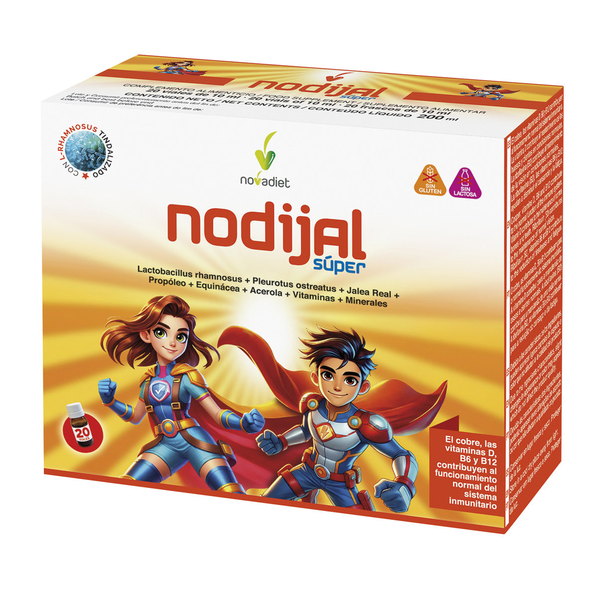 NodiJal Super Jalea infantil Novadiet, 20 viales