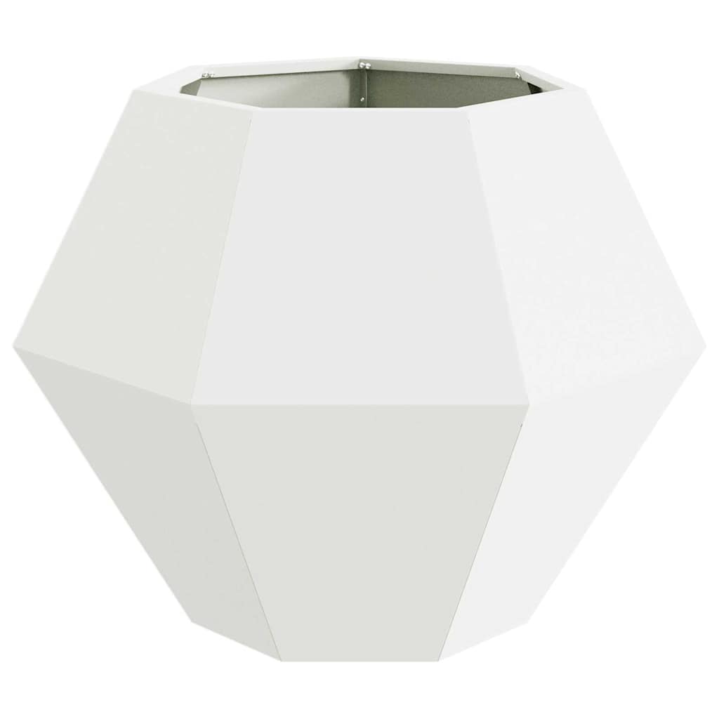 Jardinera 2 Uds. Blanco 75 X 75 X 60 Cm Acero_5