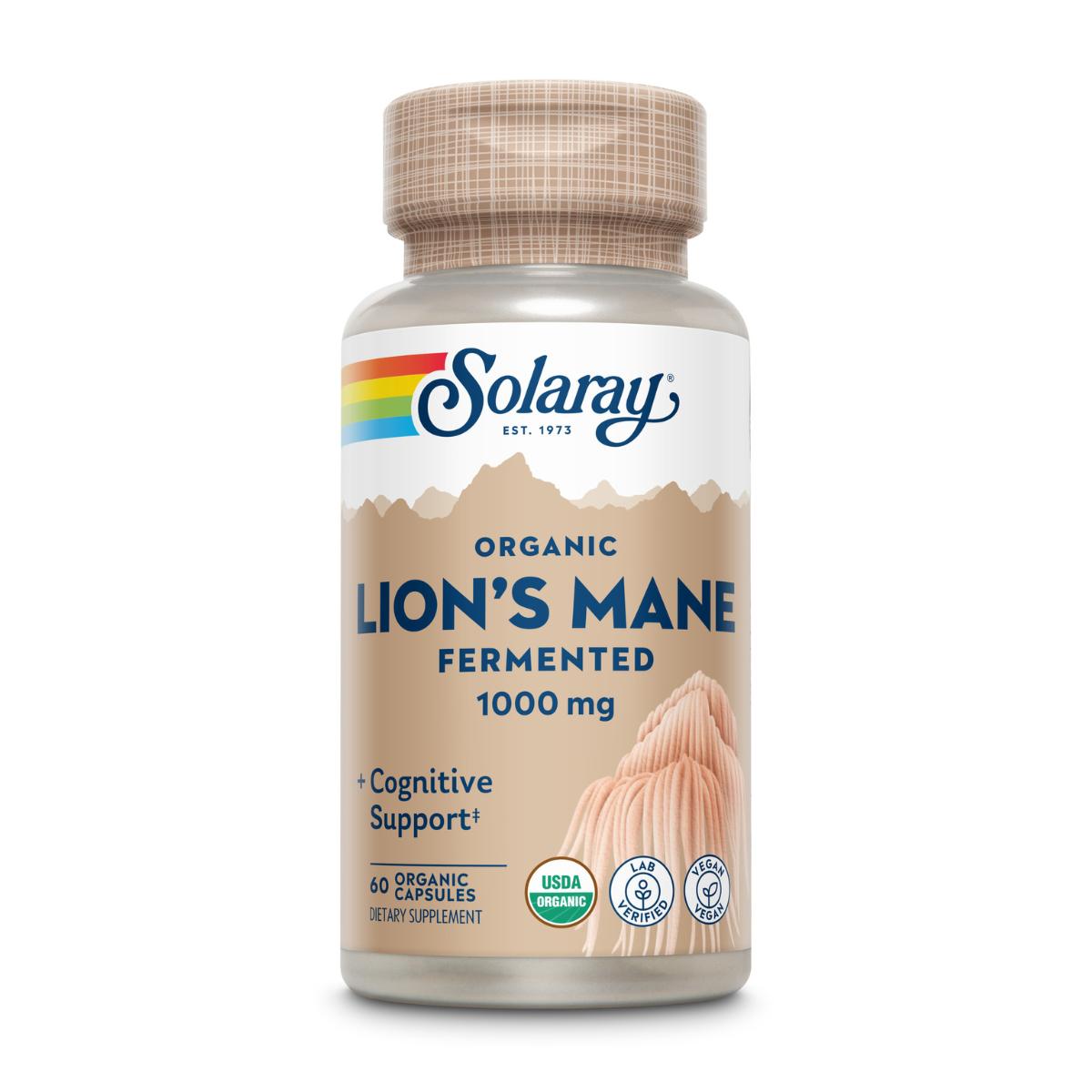 Melena de león 500 mg Solaray, 60 caps