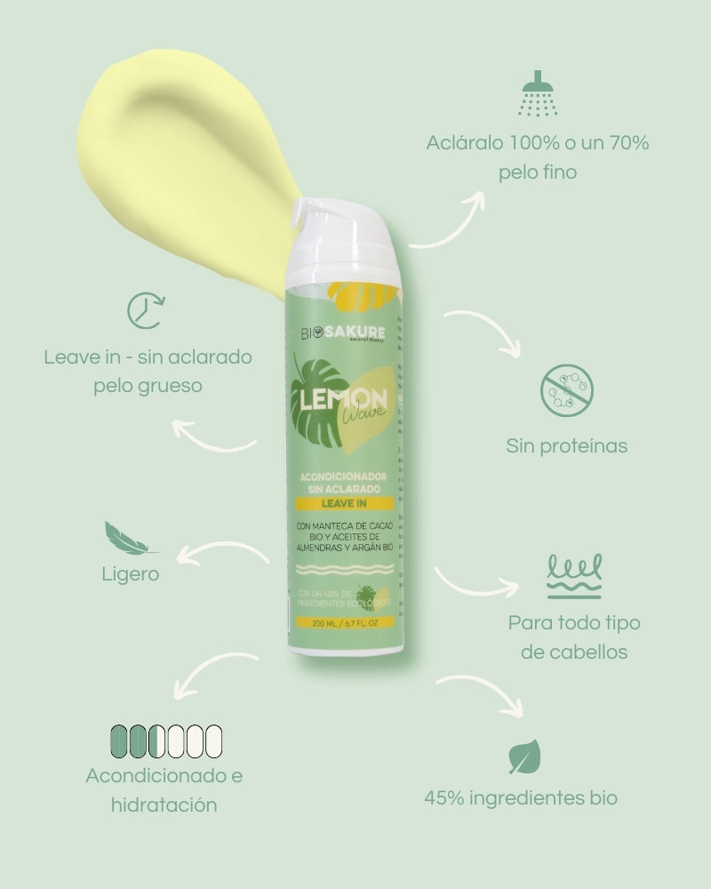 Acondicionador Sin Aclarado Lemon Wave Leave In 500 Ml Bio Sakure_2