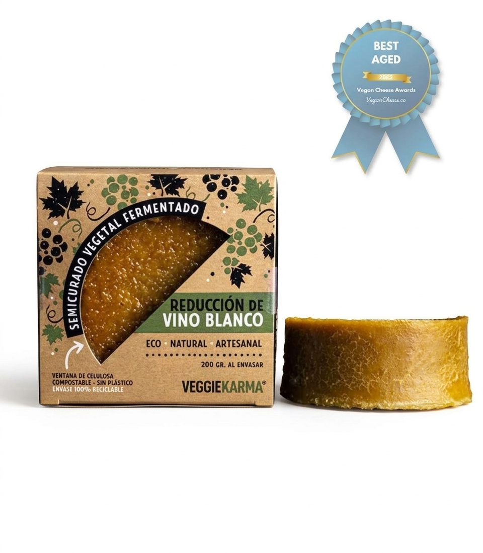 Queso Vegano Semicurado Vegetal Con Reduccion De Vino Blanco 200 g_0