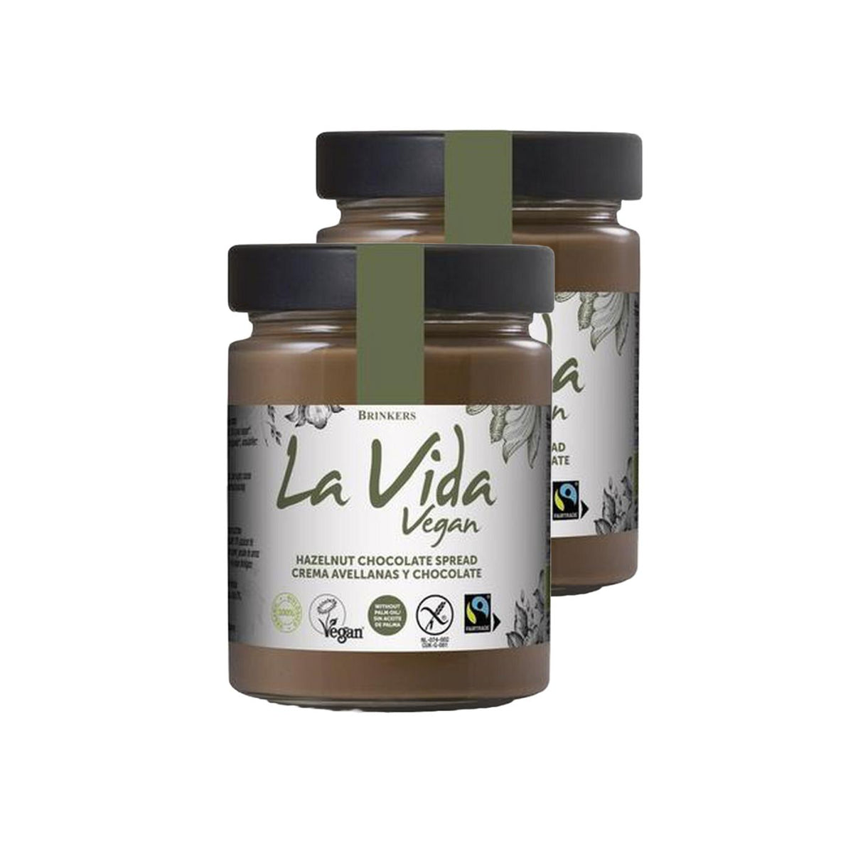 Pack 2 uds Crema Chocolate y Avellana Vegana Sin Gluten La Vida Vegan 600 g