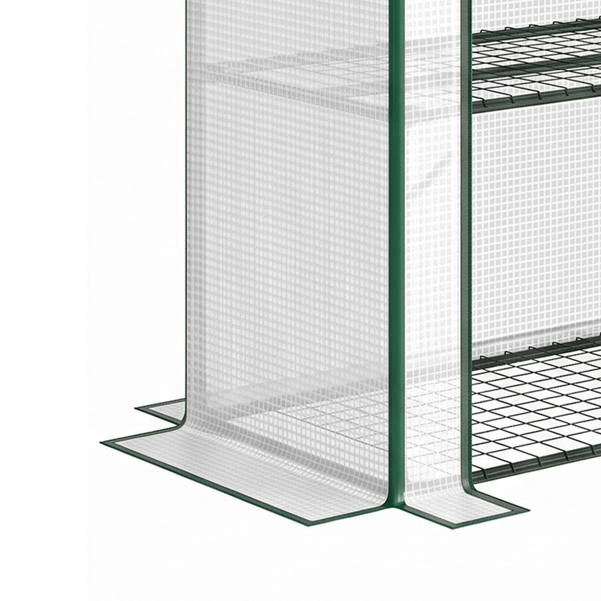 Invernadero De Jardín Outsunny Pe, Acero Blanco 215x46x151cm 84h-228v01wt_5
