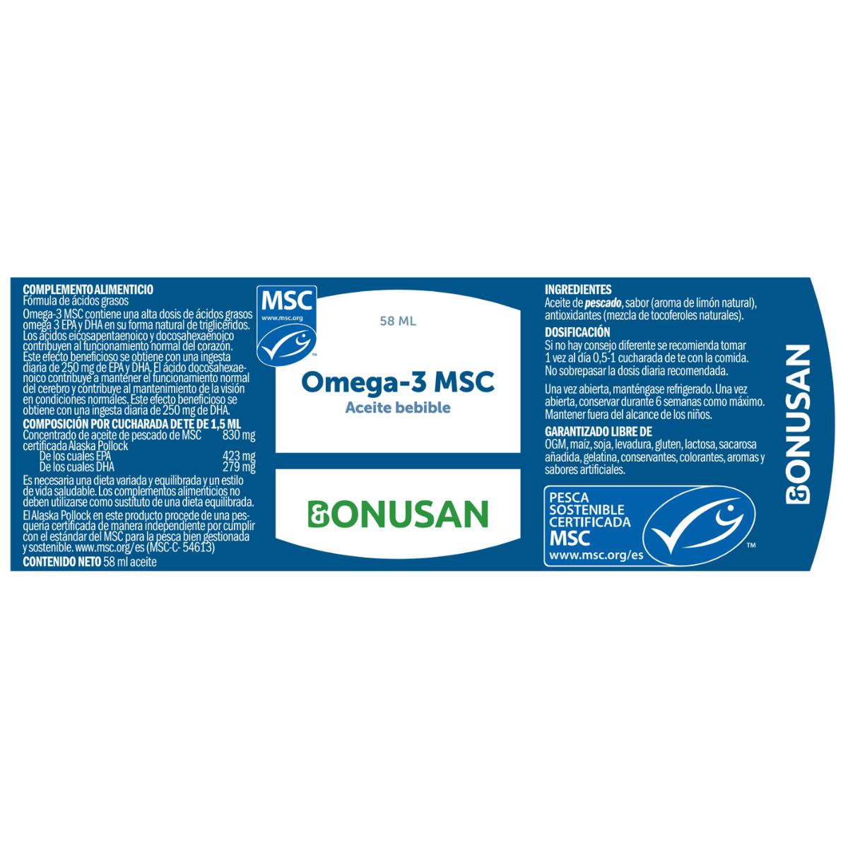 Omega-3 MSC Aceite bebible Bonusan 58ml