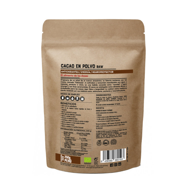 Cacao Bio En Polvo Raw De Perú 1kg - Orgánica Superfoods_1