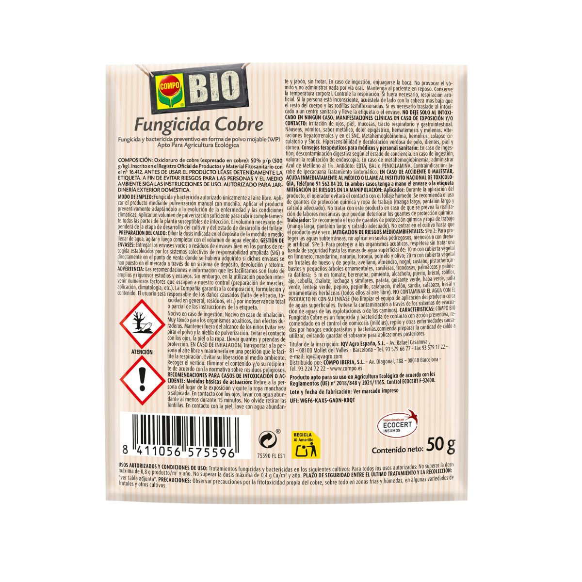Compo Bio Fungicida Cobre 50 g