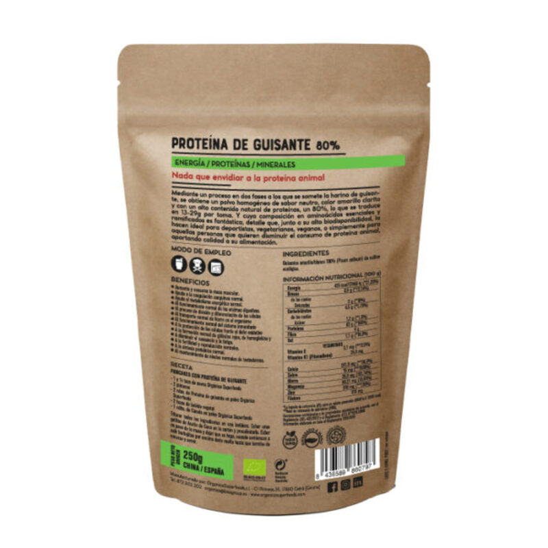 Proteína de Guisante 250g - Orgánica Superfoods_1