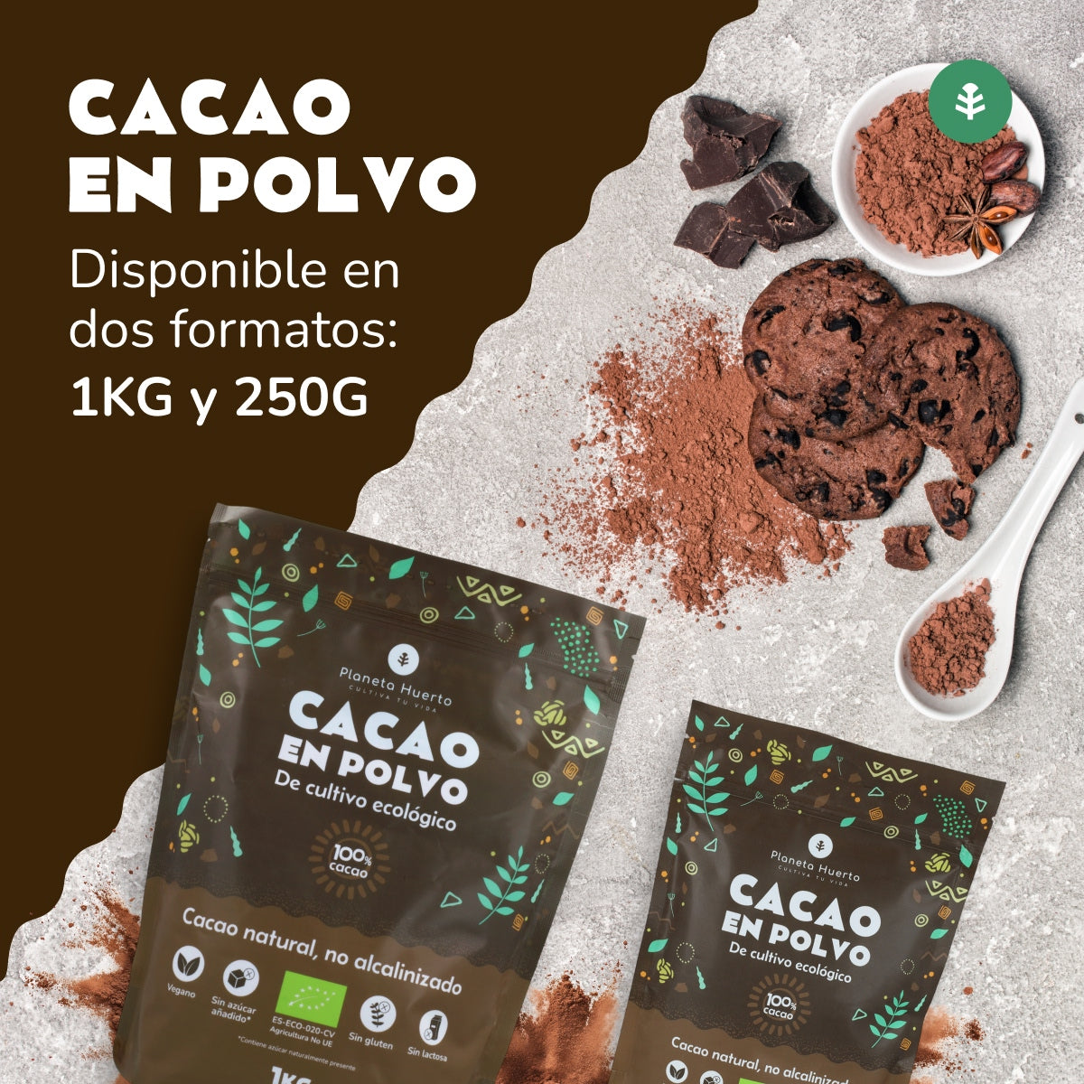Cacao en polvo ECO Planeta Huerto 1 kg