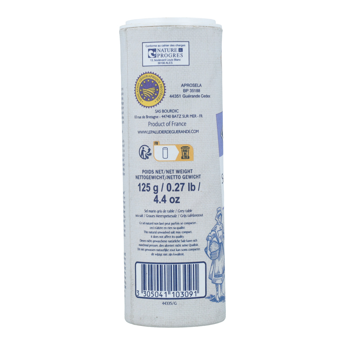 Sal marina fina Gris de Guérande Le Paludier De Guérande 125 g