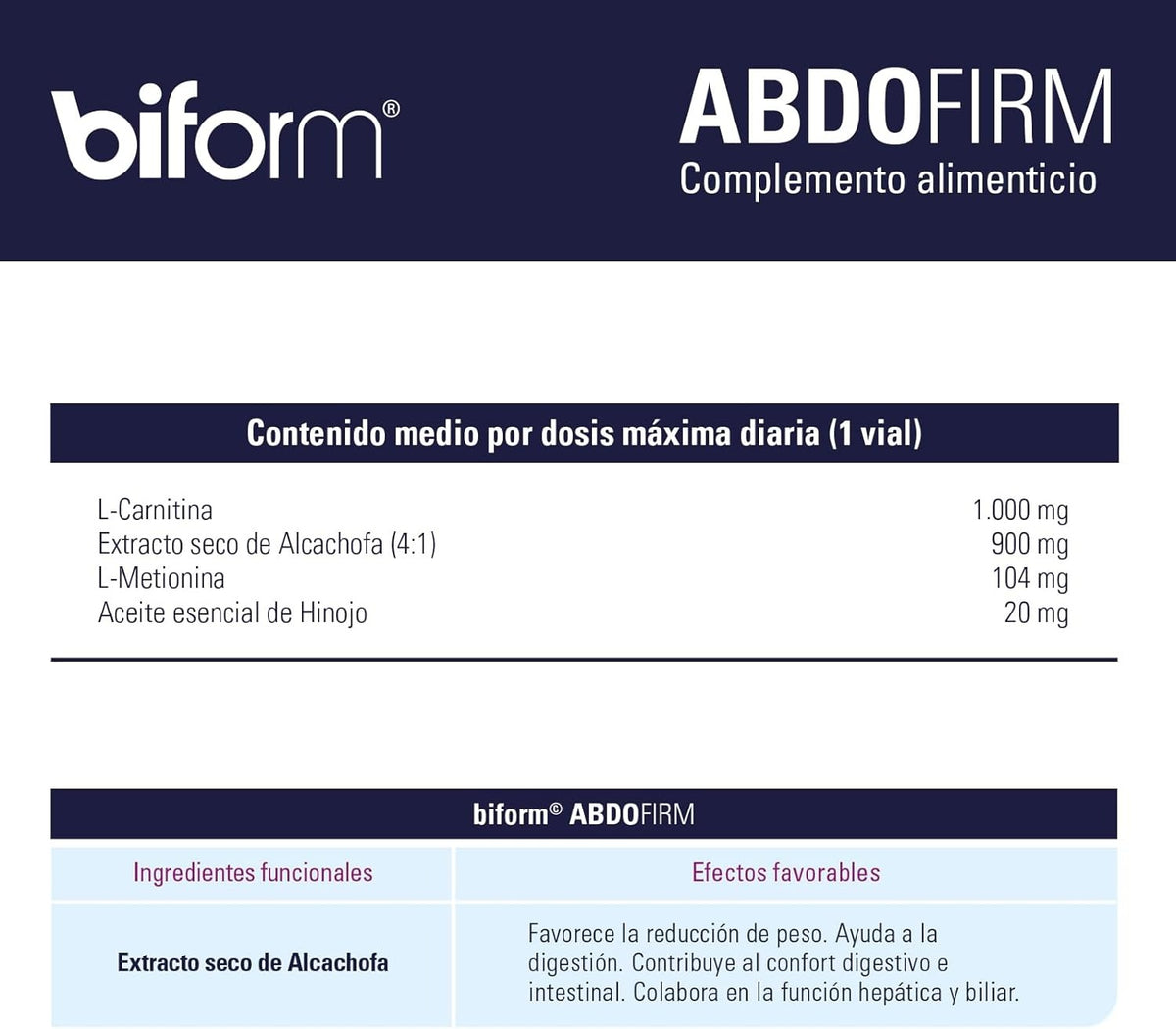 Biform Abdofirm 14 Viales BIFORM 140g