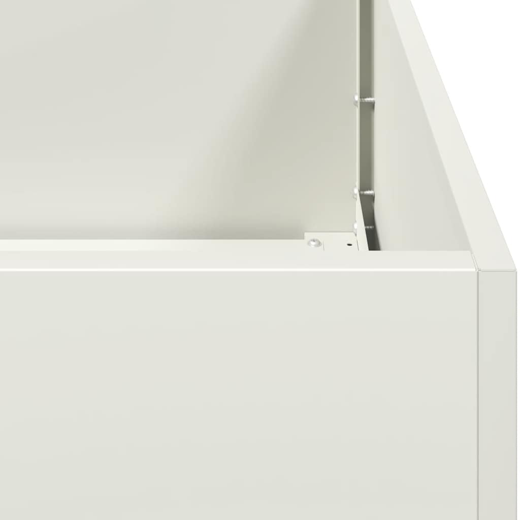 Jardinera De Acero Laminado En Frío Blanco 80x40x40 Cm_5