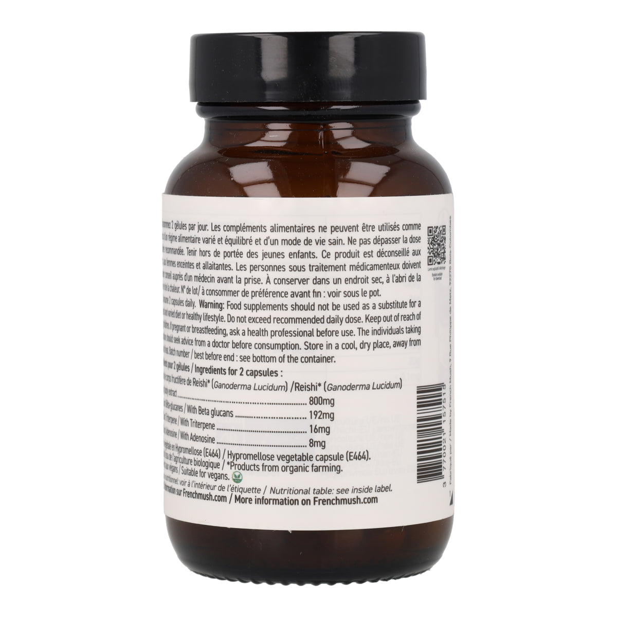 Cápsulas de Extractos de Reishi BIO French Mush 56 uds