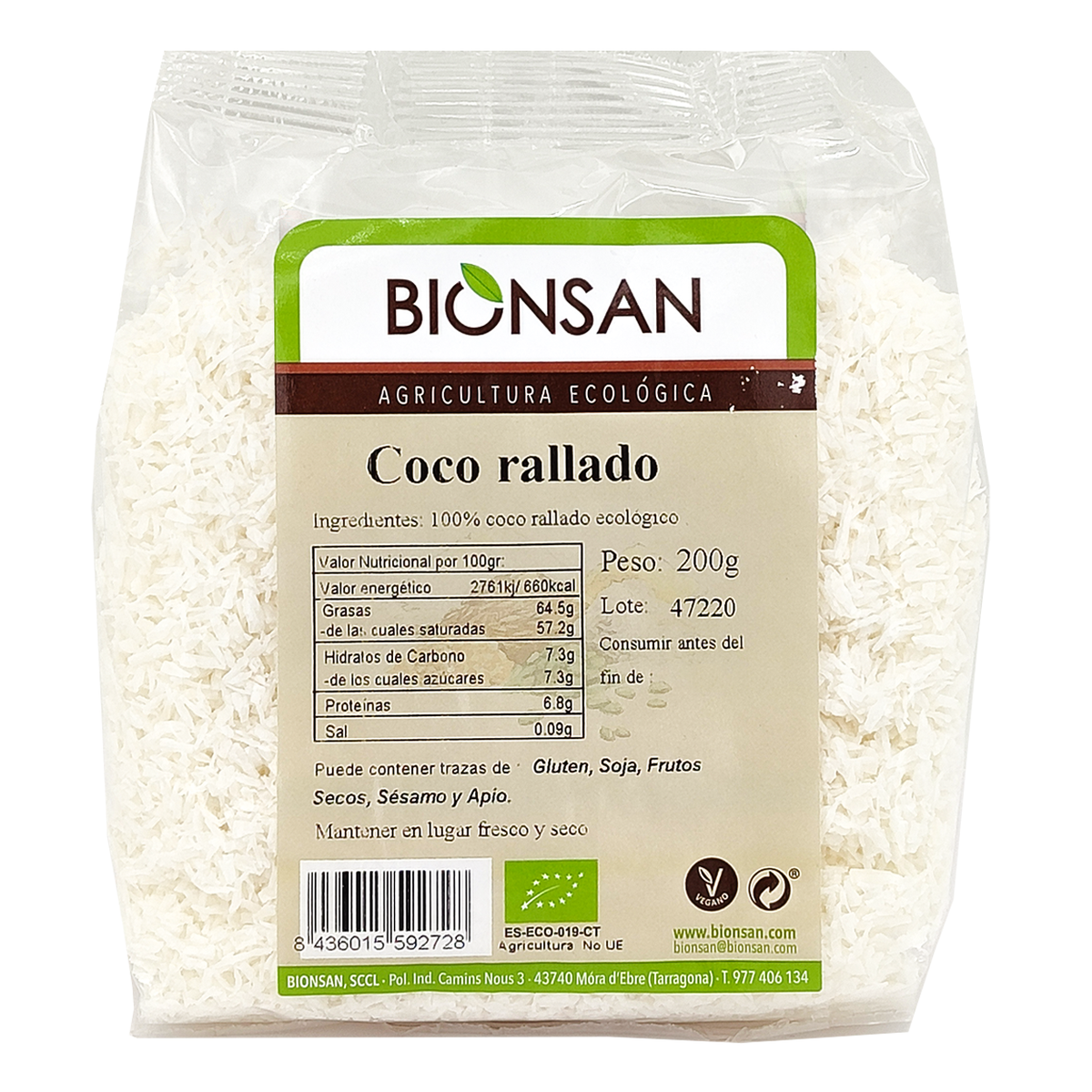 Coco Rallado Eco Bionsan 200gr_0