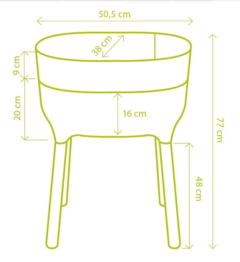 Jardinera Urbalive High Gris Con Auto-riego_2