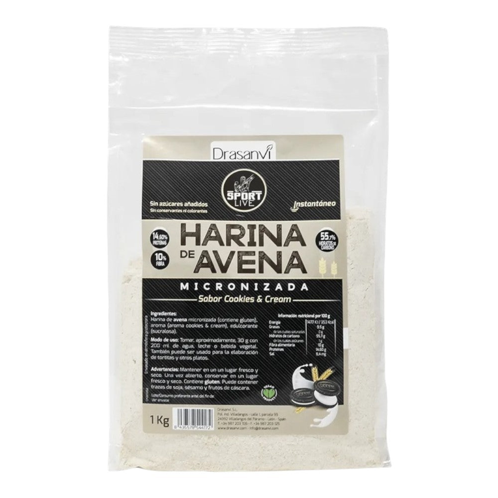 Sport Live Harina De Avena 1 Kg Cookies & Cream_0