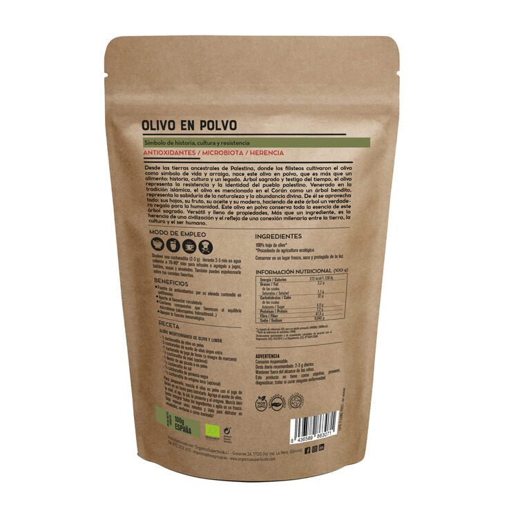 Olivo En Polvo 100g - Orgánica Superfoods_1