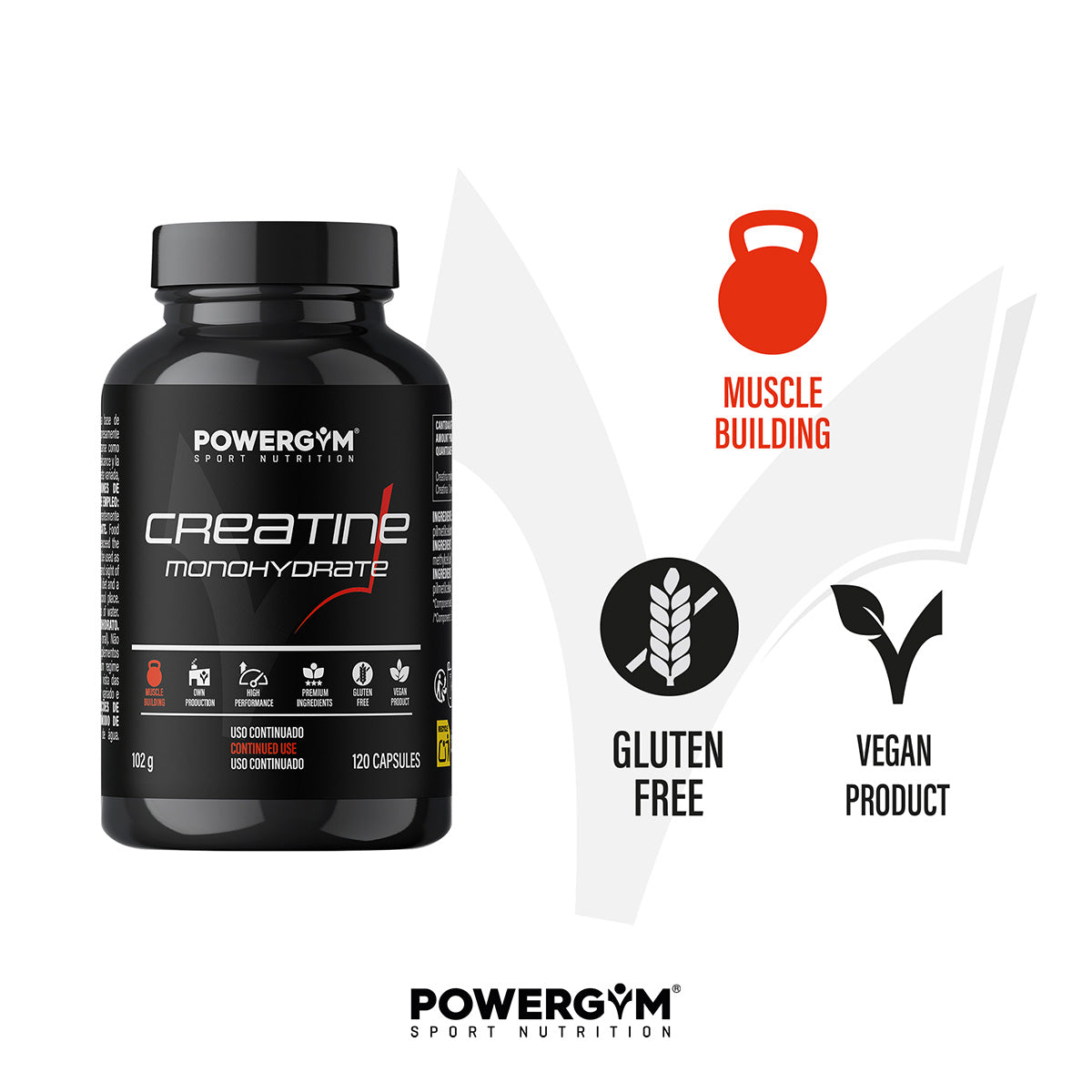 Creatina Powergym 120 Cápsulas