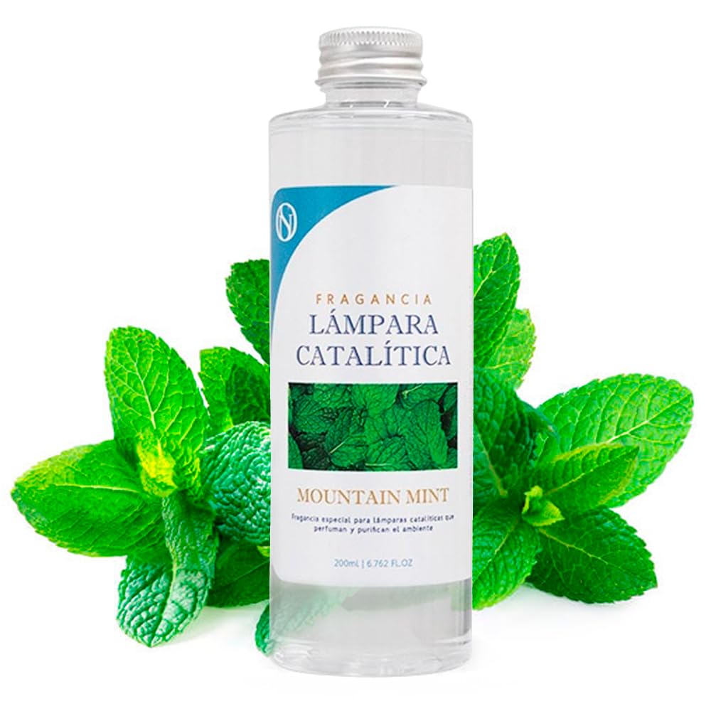 Lámpara Catalítica Azul Grisáceo Mate + Aroma Mountain Mint 200ml - Elimina Malos Olores, Impurezas Y Perfuma_5