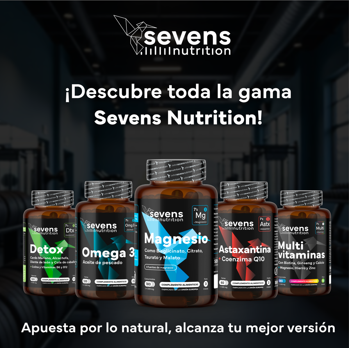 Magnesio Complex 4 En 1 + Astaxantina 8 Mg. Sevens Nutrition. Energía, Músculos, Articulaciones Y Antioxidante Celular_5