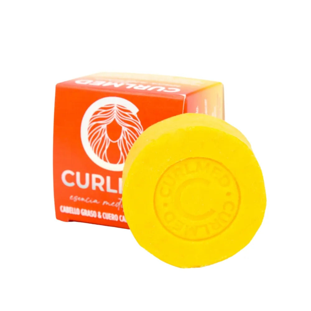 Champú Sólido Cabello Graso Y Cuero Cabelludo Sensible Curlmed 80g_0