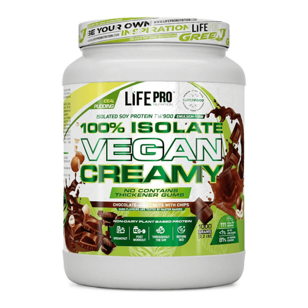 100% Isolate Vegan Creamy - 1kg - Chocolate Con Nueces - Proteína Vegetal - Lifepro_0