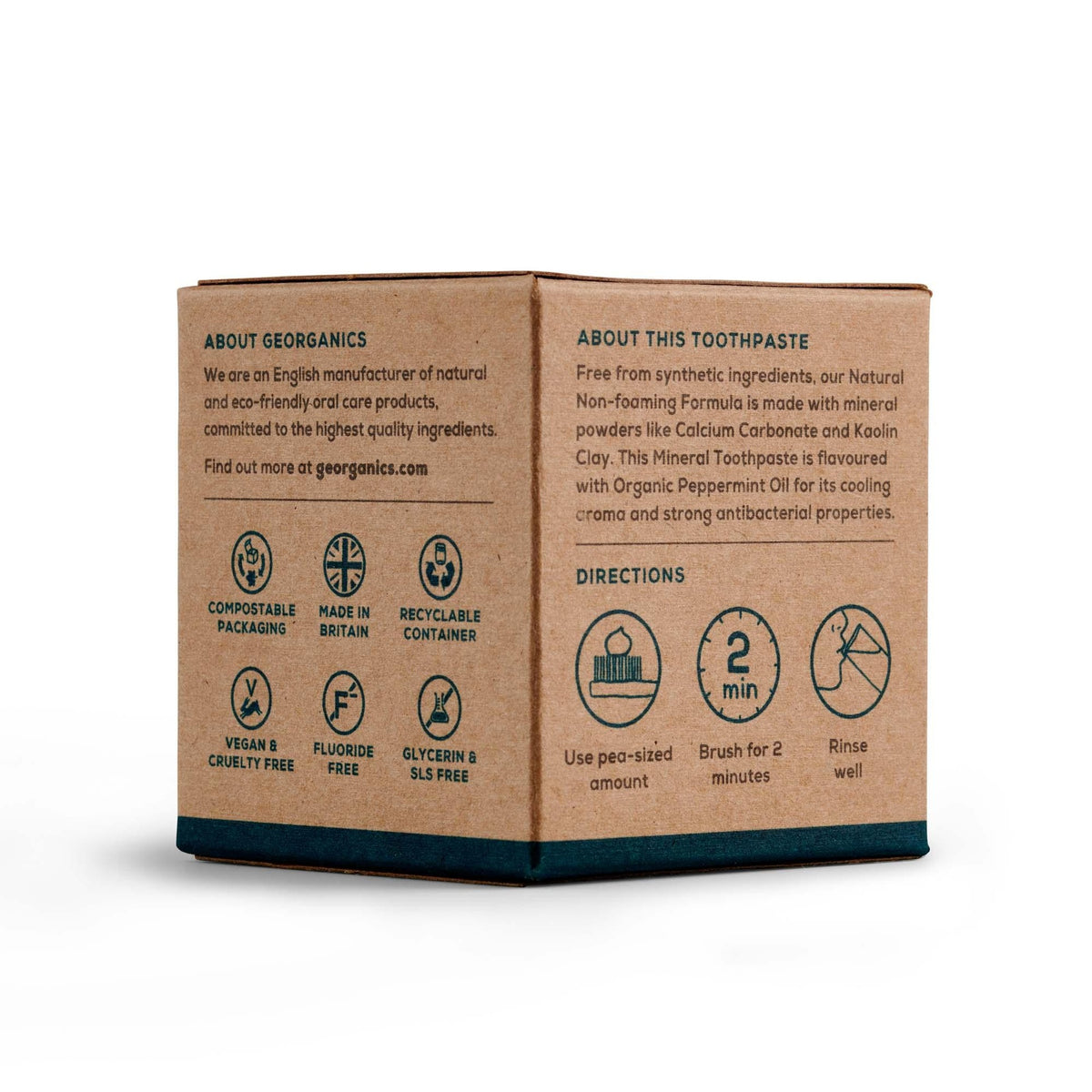 Dentífrico con Aceite de Coco Menta Georganics 60 ml