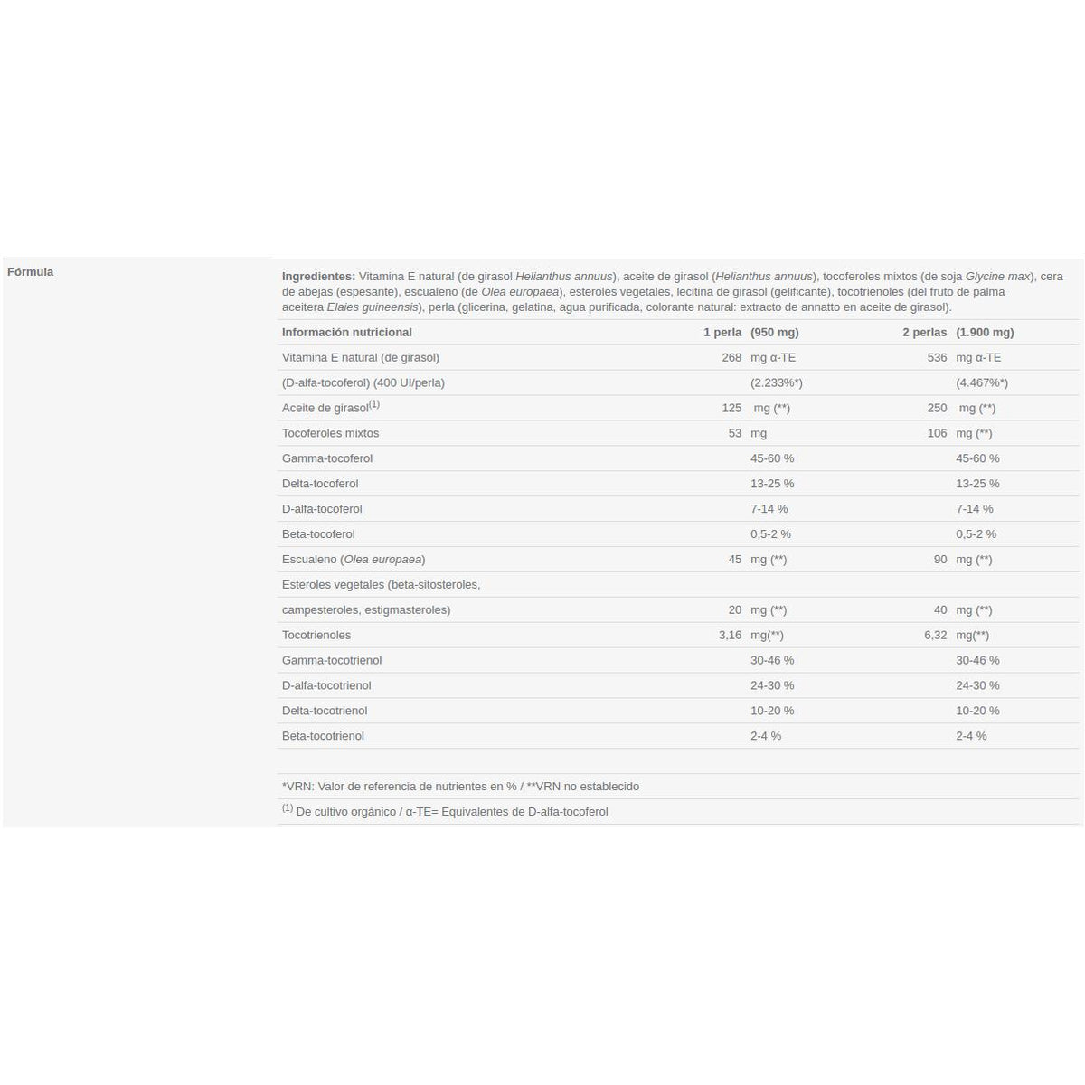 Vitamina E8 Sura Vitasan 60 perlas
