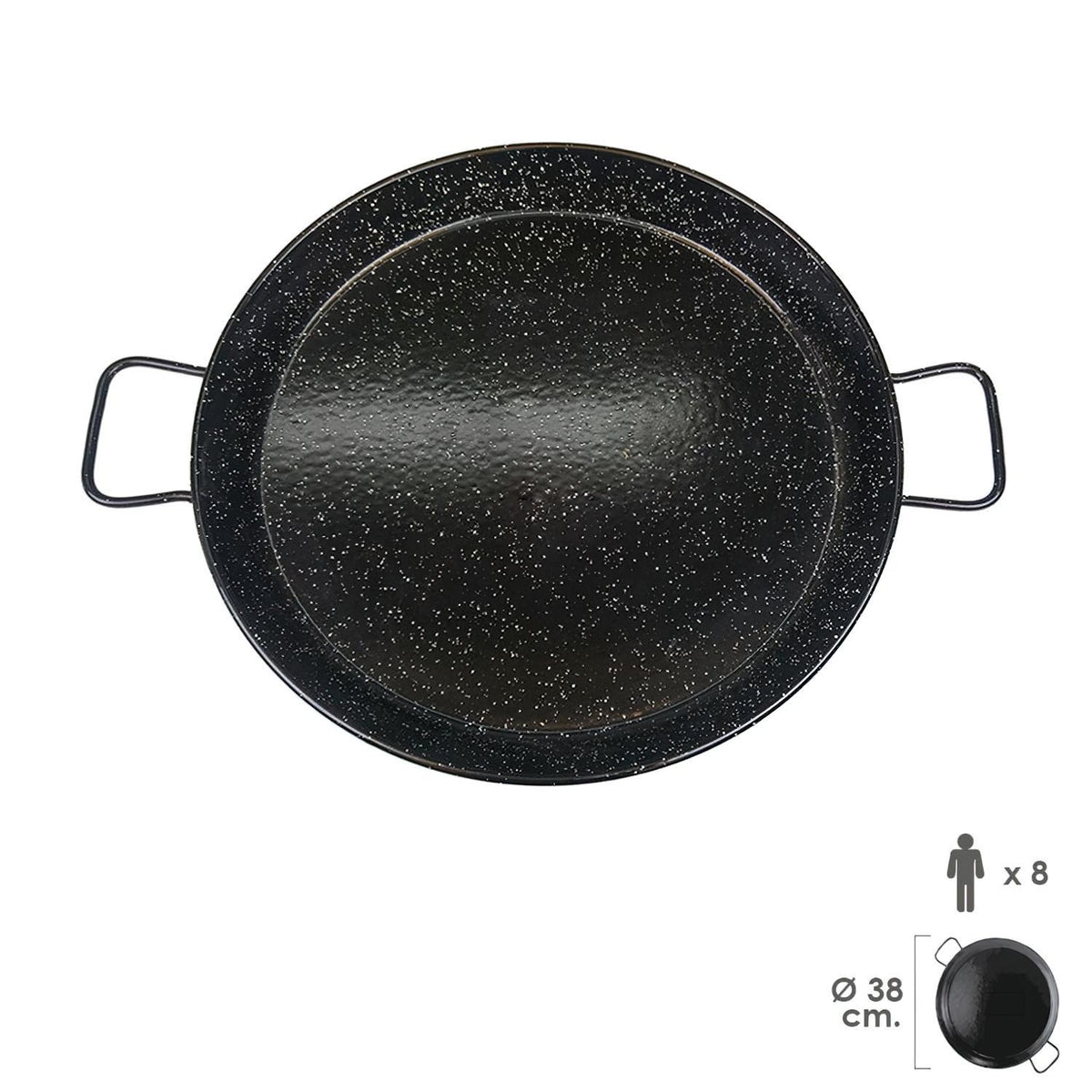Paellera Valenciana esmaltada 8 personas 38 cm_3