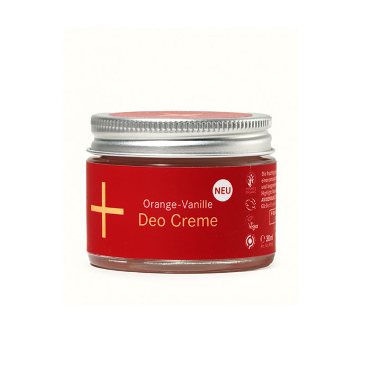 Desodorante en crema Naranja&Vainilla. 24 horas. 30 ml.