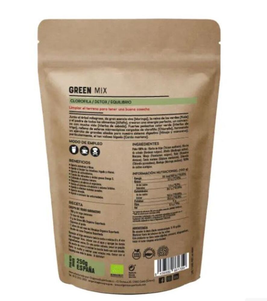 Green Detox Mix Bio 250g - Orgánica Superfoods_1