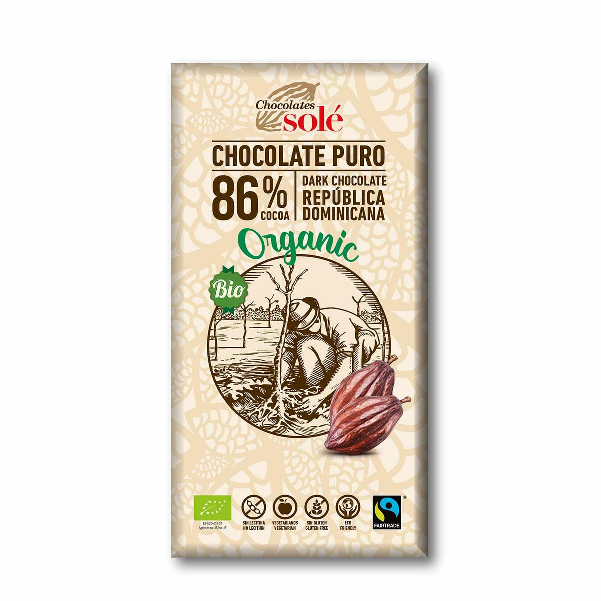 Chocolate Negro 86% Bio SOLÉ 100g