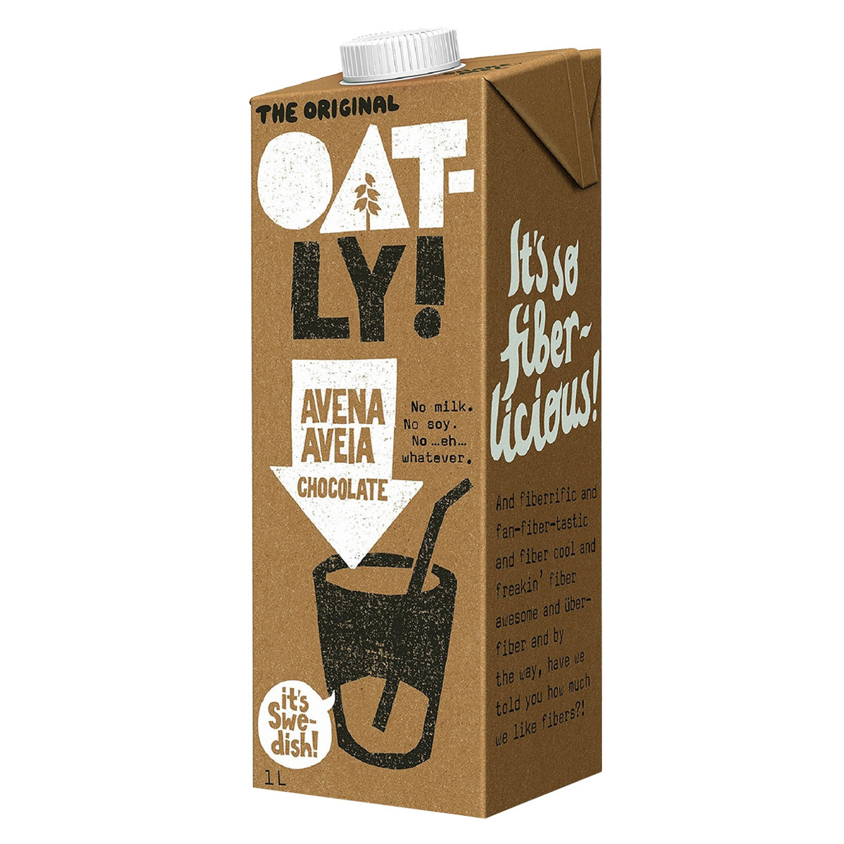 Pack 6 x Bebida Avena Chocolate, Oatly, 1 L