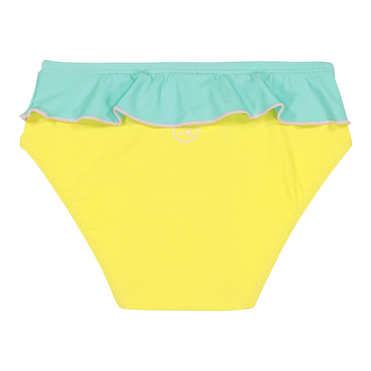 Bañador protector contra rayos UV amarillo y verde 6 meses