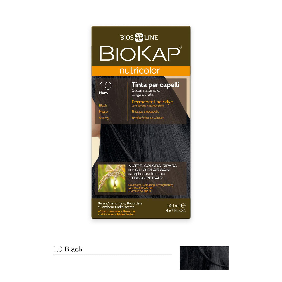 Tinte Negro Dye 1.0 Biokap 140 ml