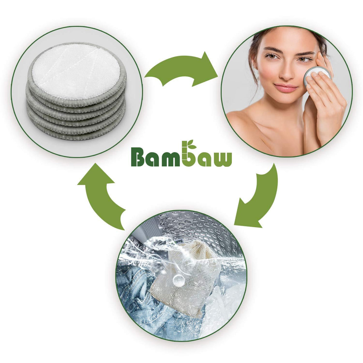 Discos desmaquillantes reutilizables Bambaw Pack 16