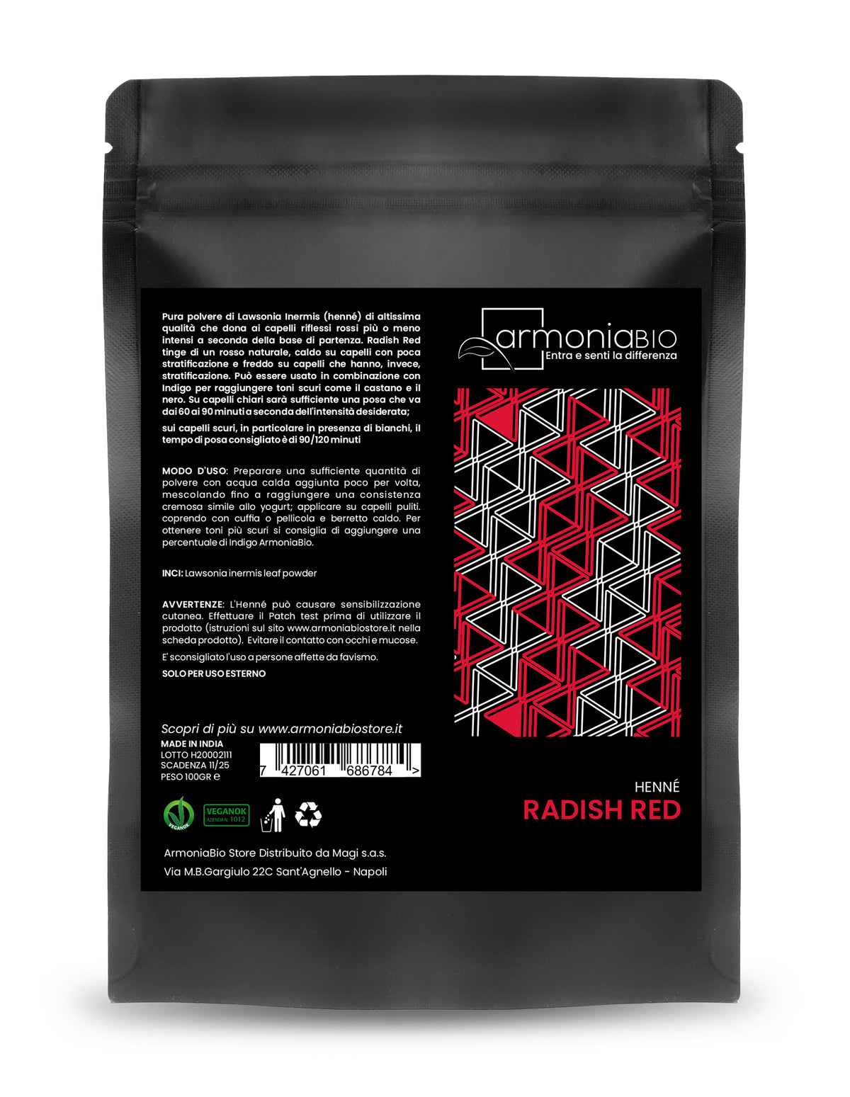 Henna Rojo Radish Red Armoniabio 100g_1