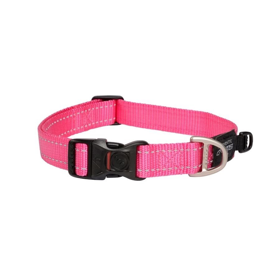 Collar Para Perro, Modelo Classic De Rogz Color Rosa. Talla L (21-40kg)_0