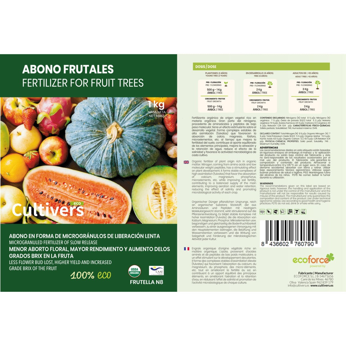Abono Frutales Ecológico Cultivers 1 Kg_3