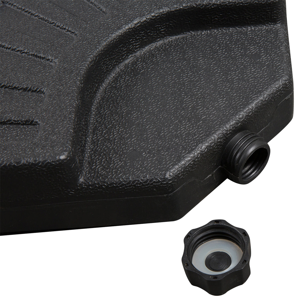 Base De Sombrilla Outsunny Hdpe Negro 48x48x8 Cm_5
