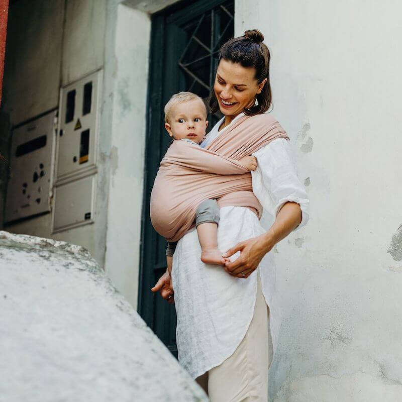 Fular Elástico Portabebé Bambú, Boba Wrap Serenity. Bloom_2