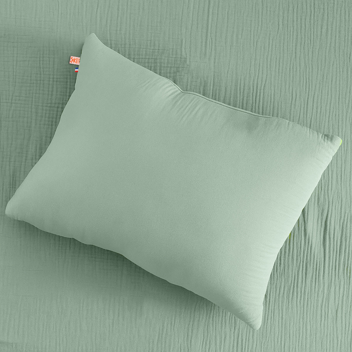 Cojín Rectangular De Algodón Orgánico Verde_5