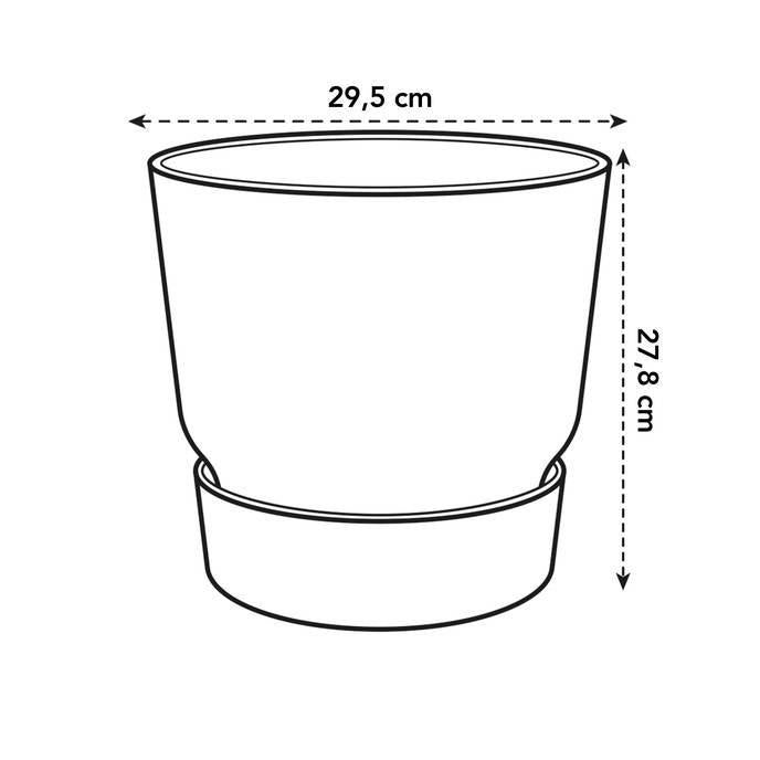 Macetero con plato integrado Greenville Elho Blanco 25 cm