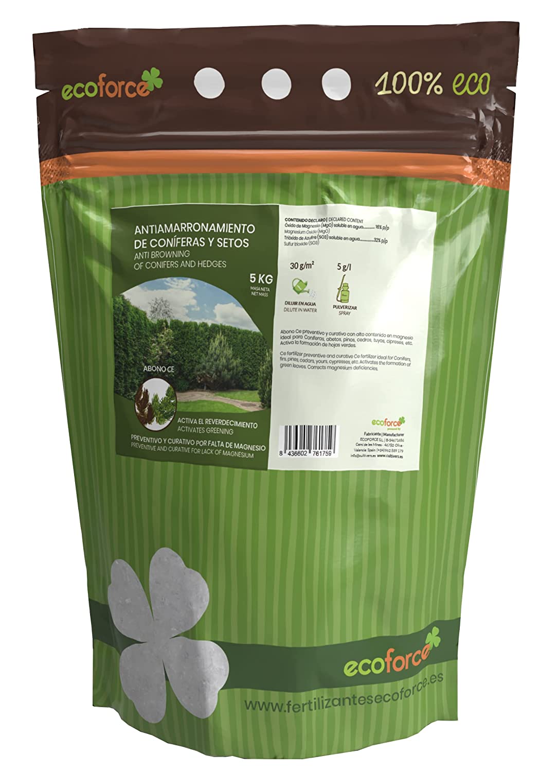 Cultivers Antiamarronamiento Coníferas Y Setos De 5 Kg. Abono Ecológico Preventivo Y Curativo Contra Amarilleamiento…_1