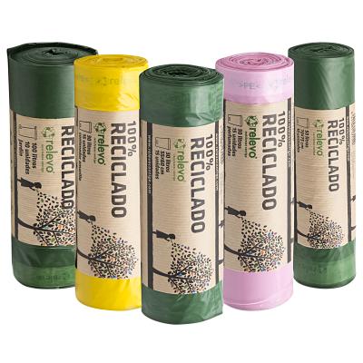 Bolsas basura amarilla 30 litros 100% recicladas Relevo 15 Uds