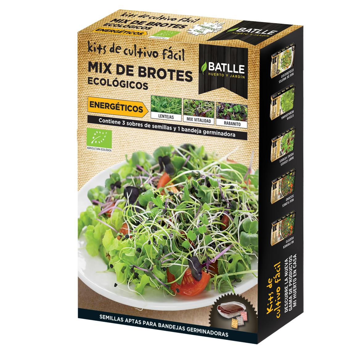 Mix de brotes energéticos ecológicos con bandeja germinadora Batlle