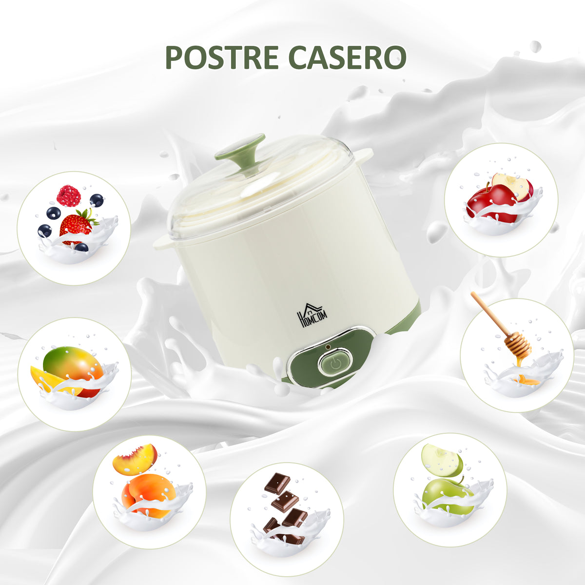 Yogurtera Homcom Pc, Pp Blanco 19.5x17.5x21.4 Cm_5