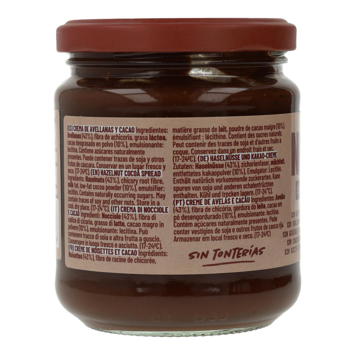 Pack 6x Crema de cacao y avellana Natruly 285 g