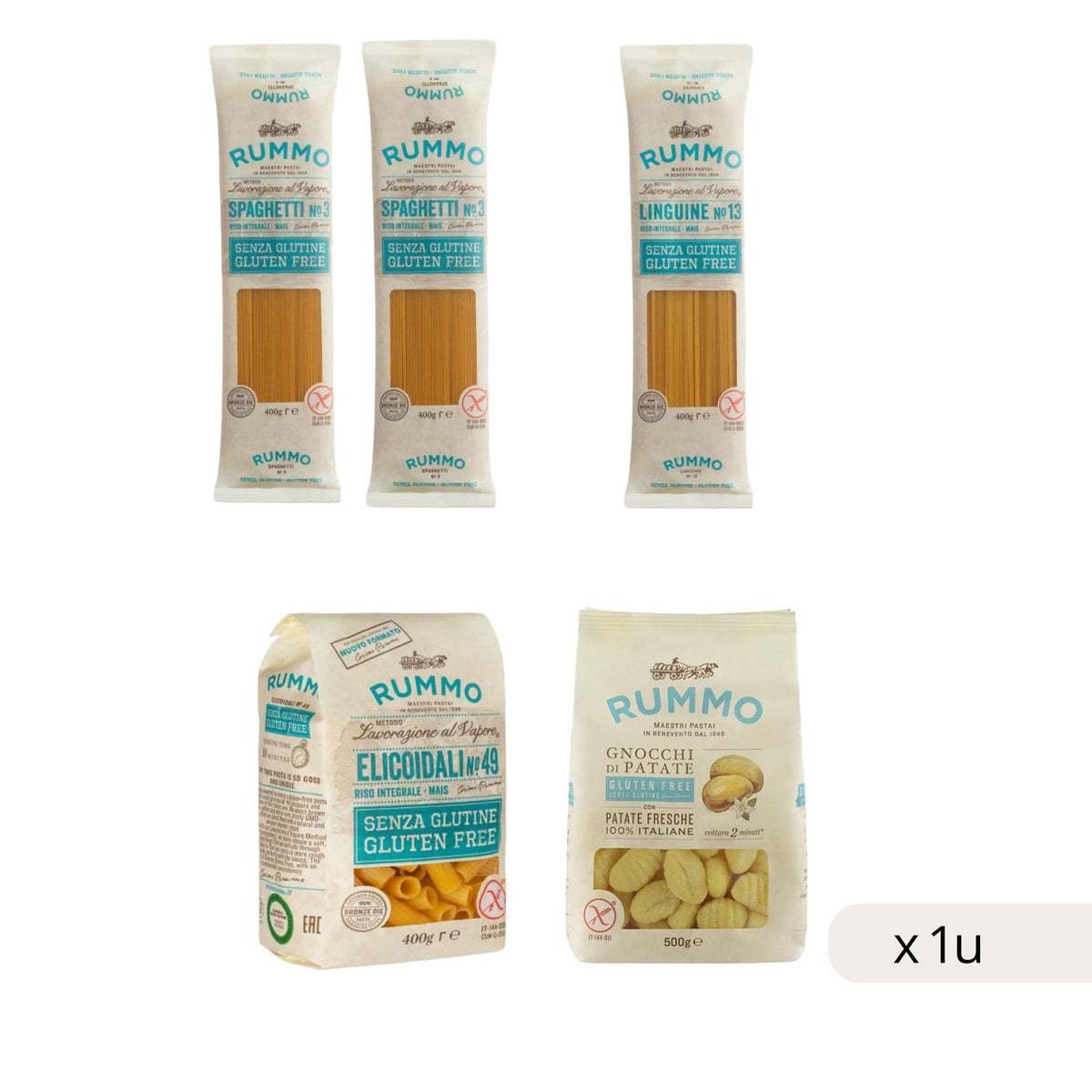 Pack Degustación Pasta SIN Gluten Rummo 2,1kg